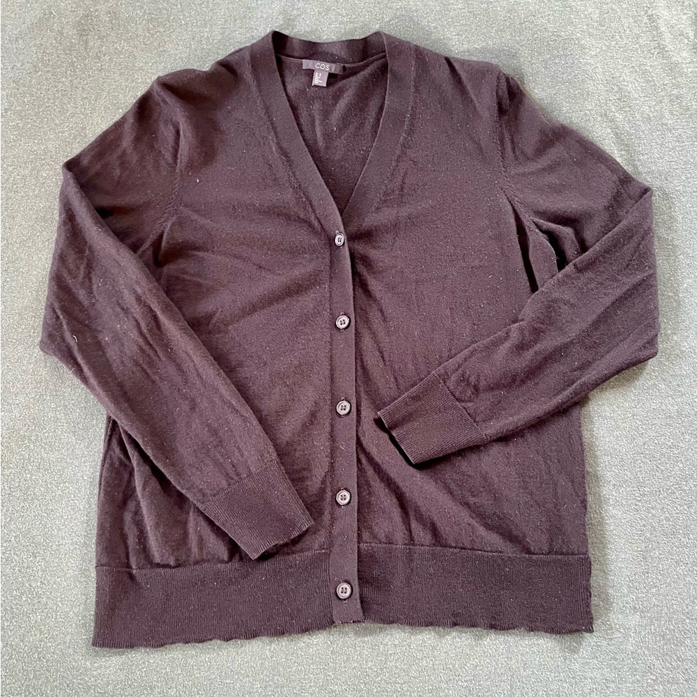 COS Black Lightweight Cardigan
